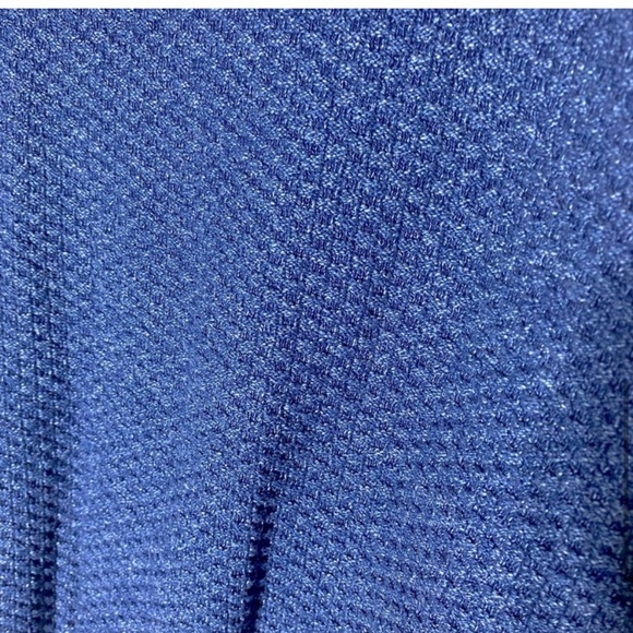 Vintage Silana Denim Blue Cable Knit Cotton Crew Neck Sweater M - Picture 8 of 15